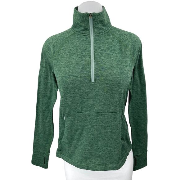 Outdoor Voices Women's Green Long Sleeve Turtleneck Quarte Zip Athletic Top S - Picture 1 of 3